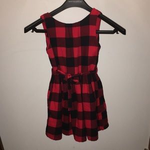 Girls Buffalo Plaid Christmas dress